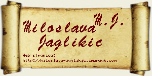 Miloslava Jaglikić vizit kartica